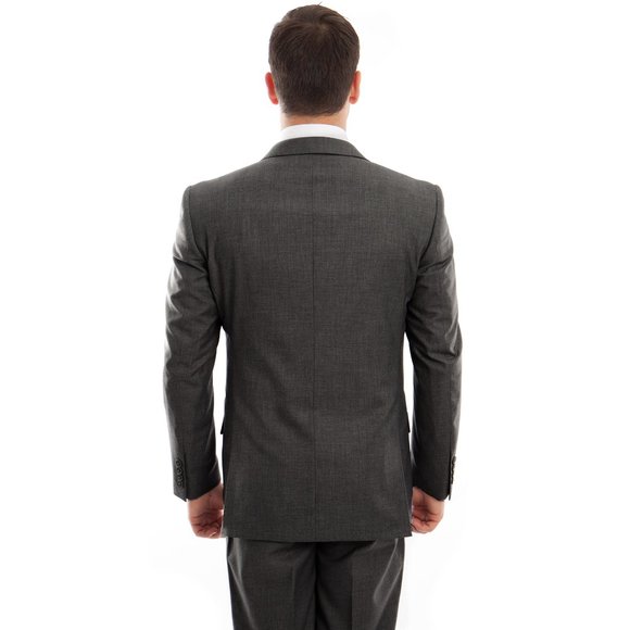 Men's Wool Suit 2pc By ZeGarie Uomo, Grey - Picture 2 of 3